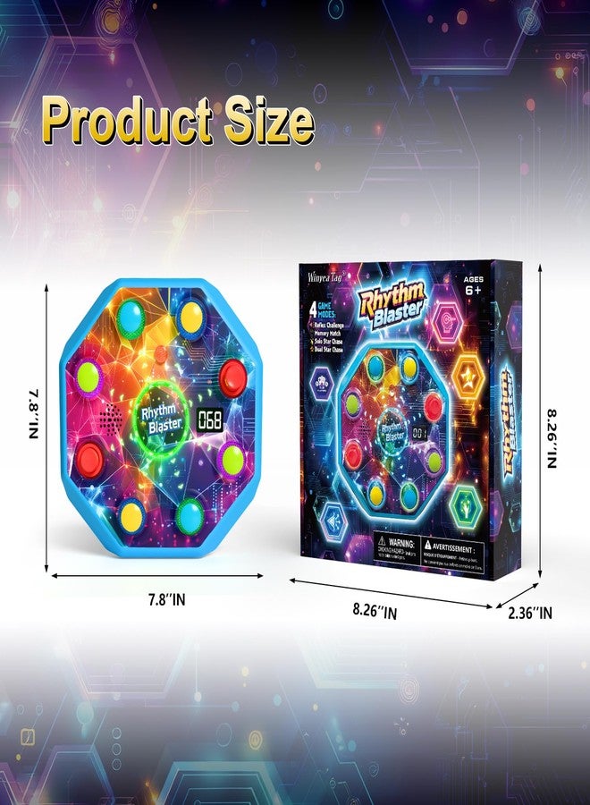 Winyea Tag Electronic Table Reflex Game for Solo & 2-Player - Light-Up Memory Challenge Toy with 4 Fun Game Modes, Interactive Board Games, Gamer Gift for Kids Ages 6+, Teens & Adults - Image 4
